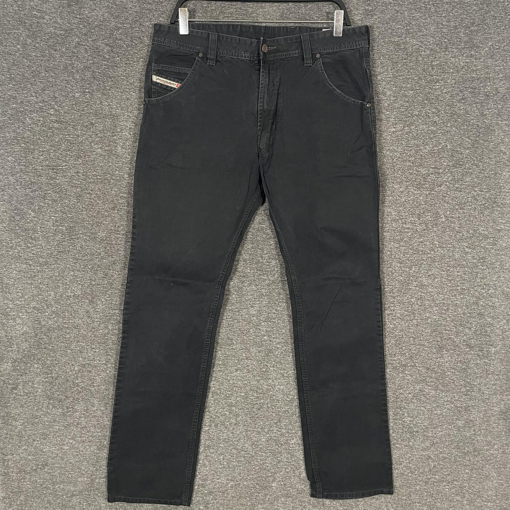 Diesel Krooley-A Jeans Mens 33x31 Gray Slim Tapered Dark Wash Denim Pants